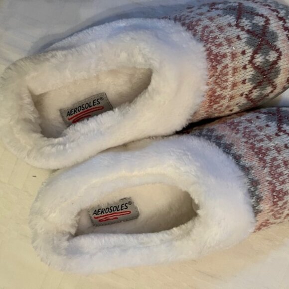 AEROSOLES | Pink White Memory Foam Slippers Women's Size 6.5-7.5-NEW - Picture 2 of 8